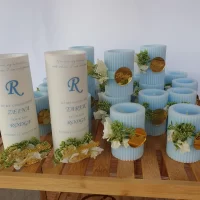 Baptism Ribbed Candles