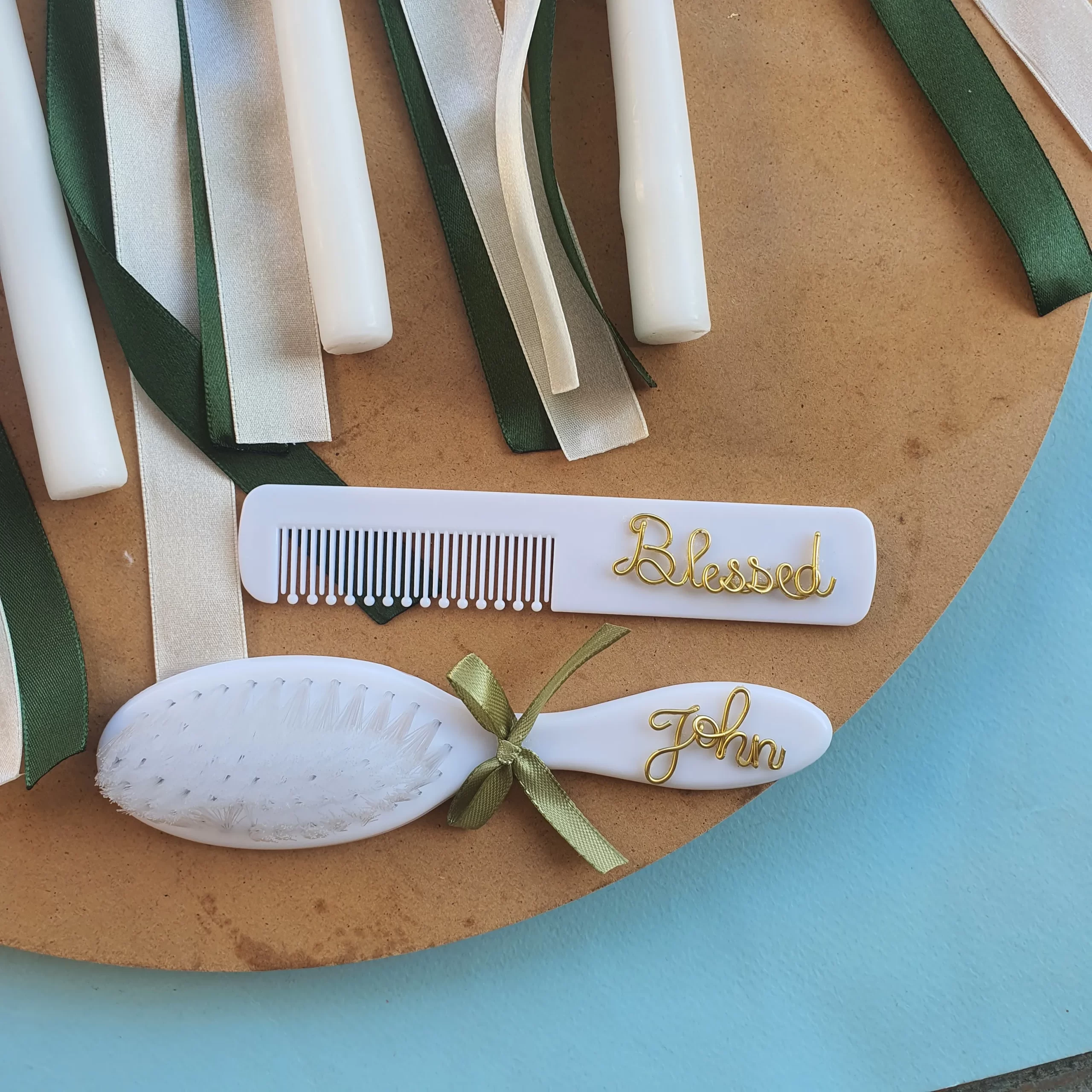 Baptism Brush and Comb Set