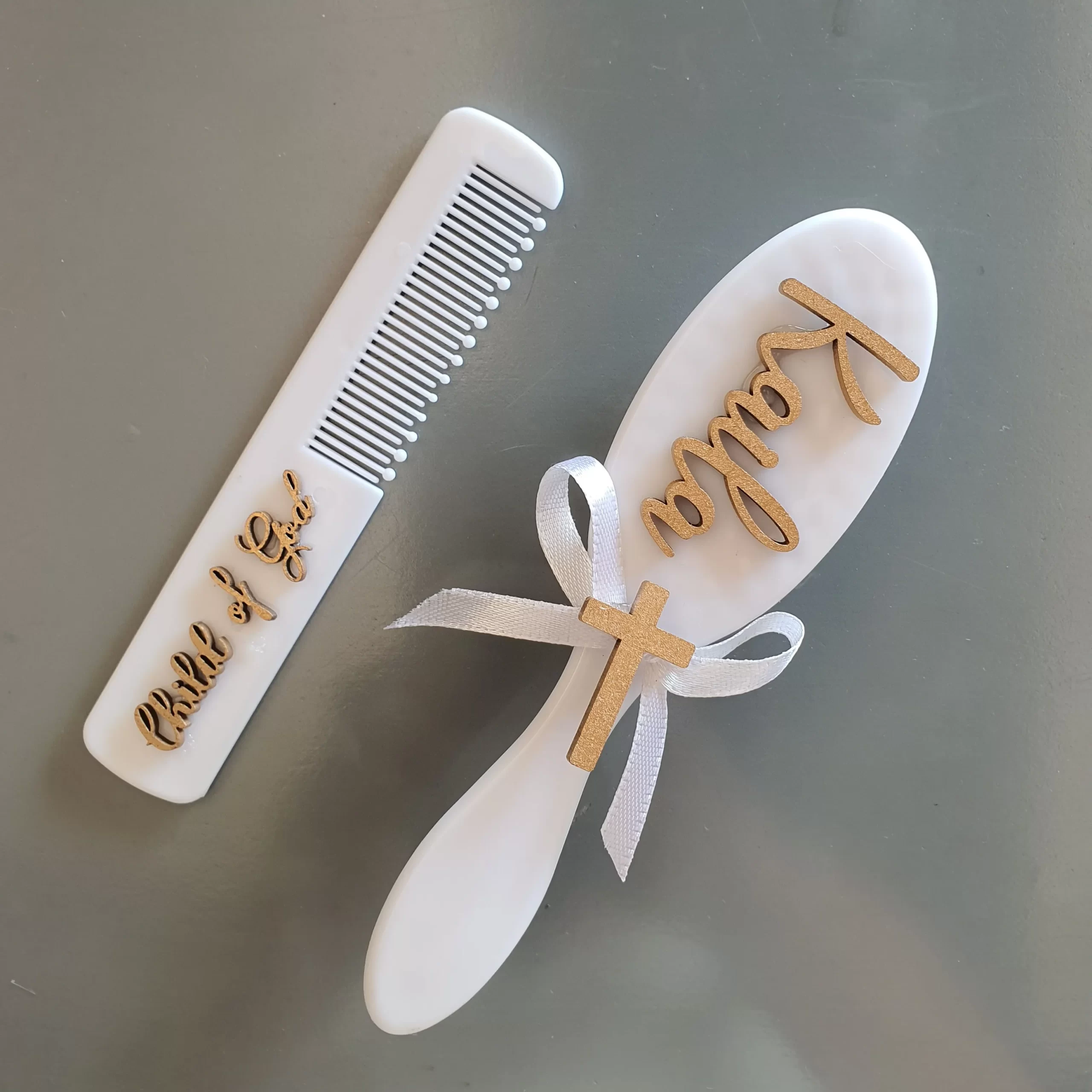 Baptism Brush and Comb Set