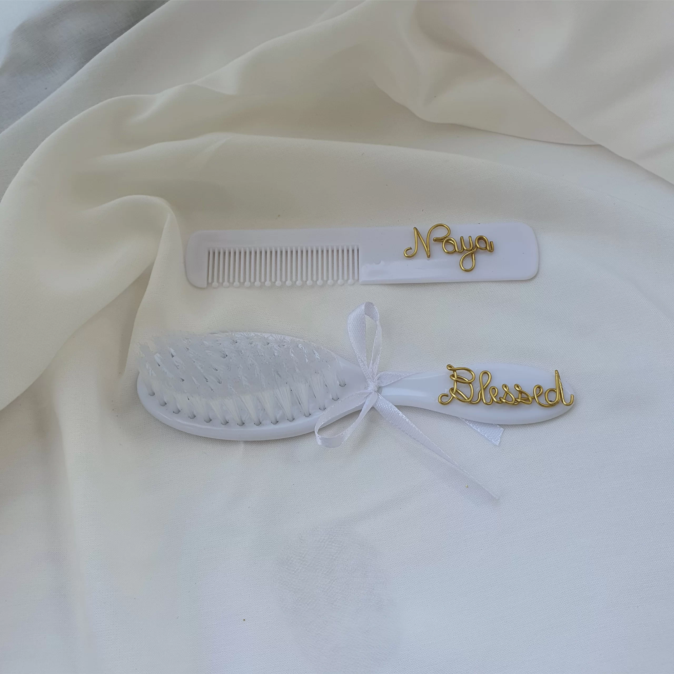 Baptism Brush and Comb Set
